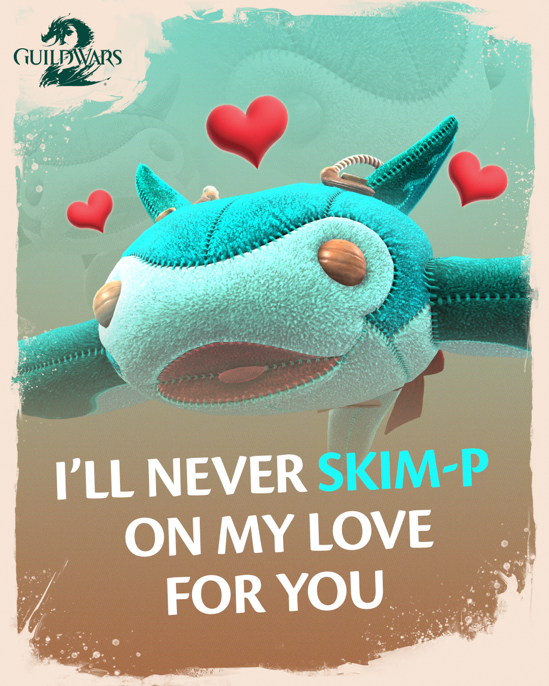 Guild Wars 2 character Valentines Day card