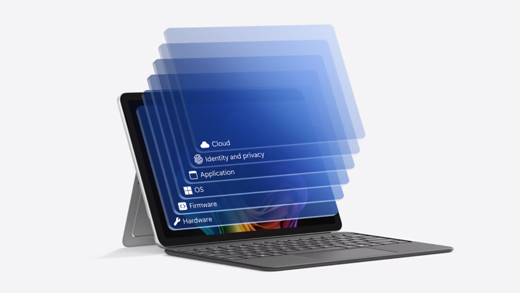 Microsoft Surface device with security layers