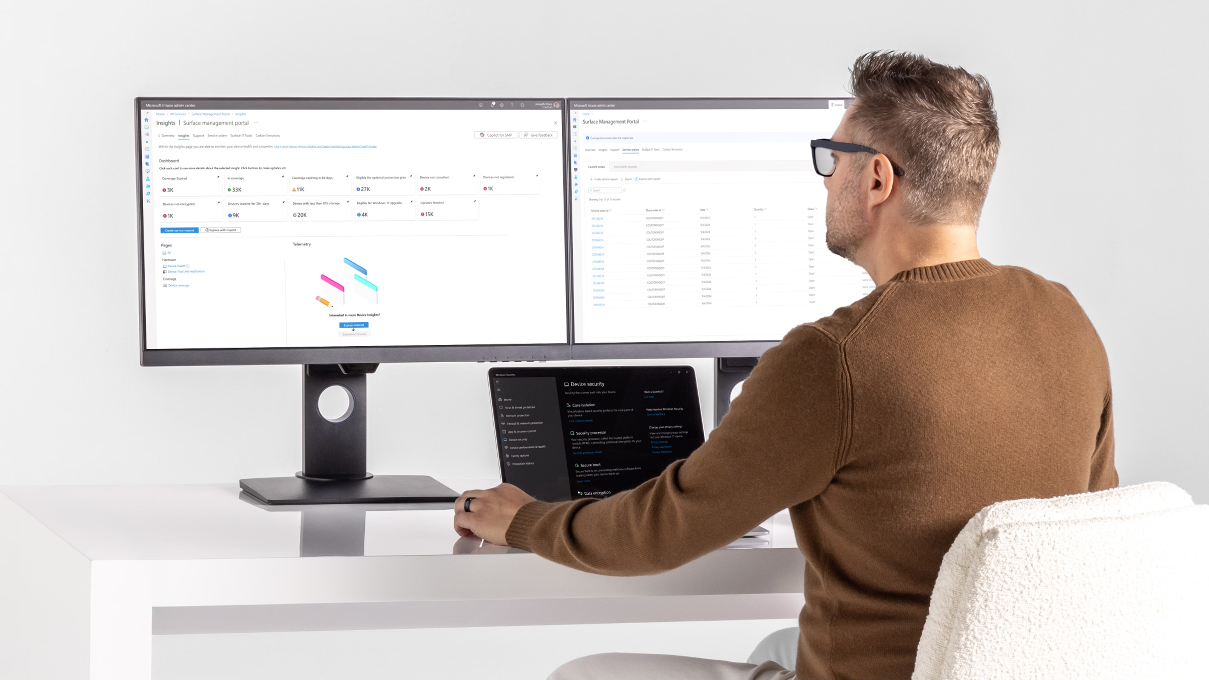 Microsoft Surface device with security layers