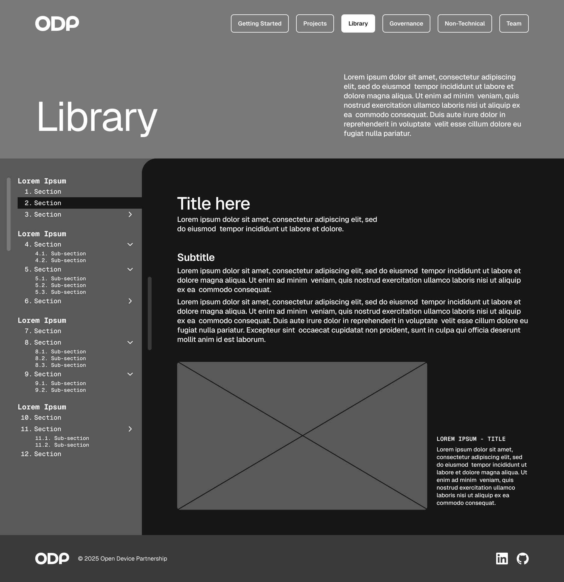 ODP library in dark mode