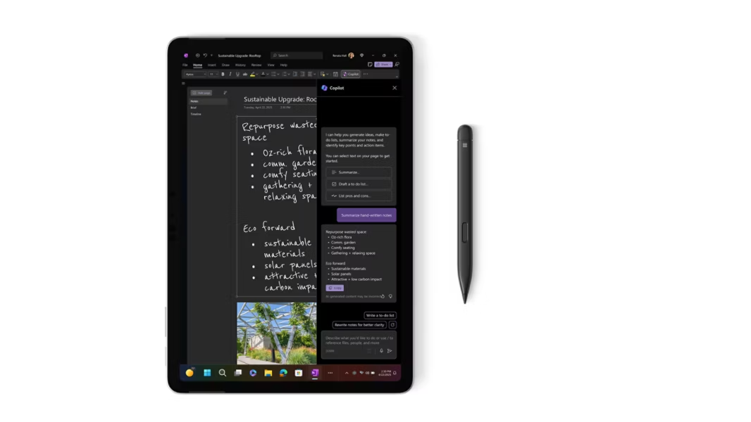 Microsoft Surface in portrait mode